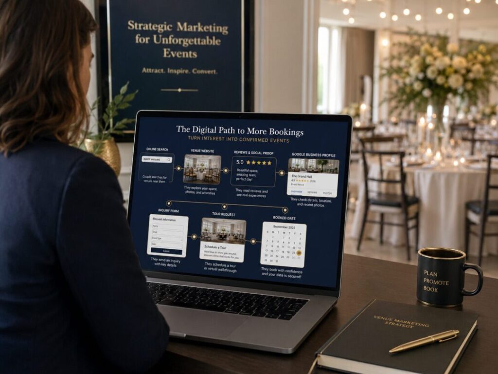 Visibility reviews website galleries inquiry forms tour requests and booked dates   keybuzz digital marketing services
